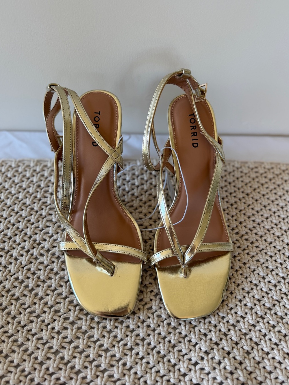 torrid Metallic Gold Strappy Sandals